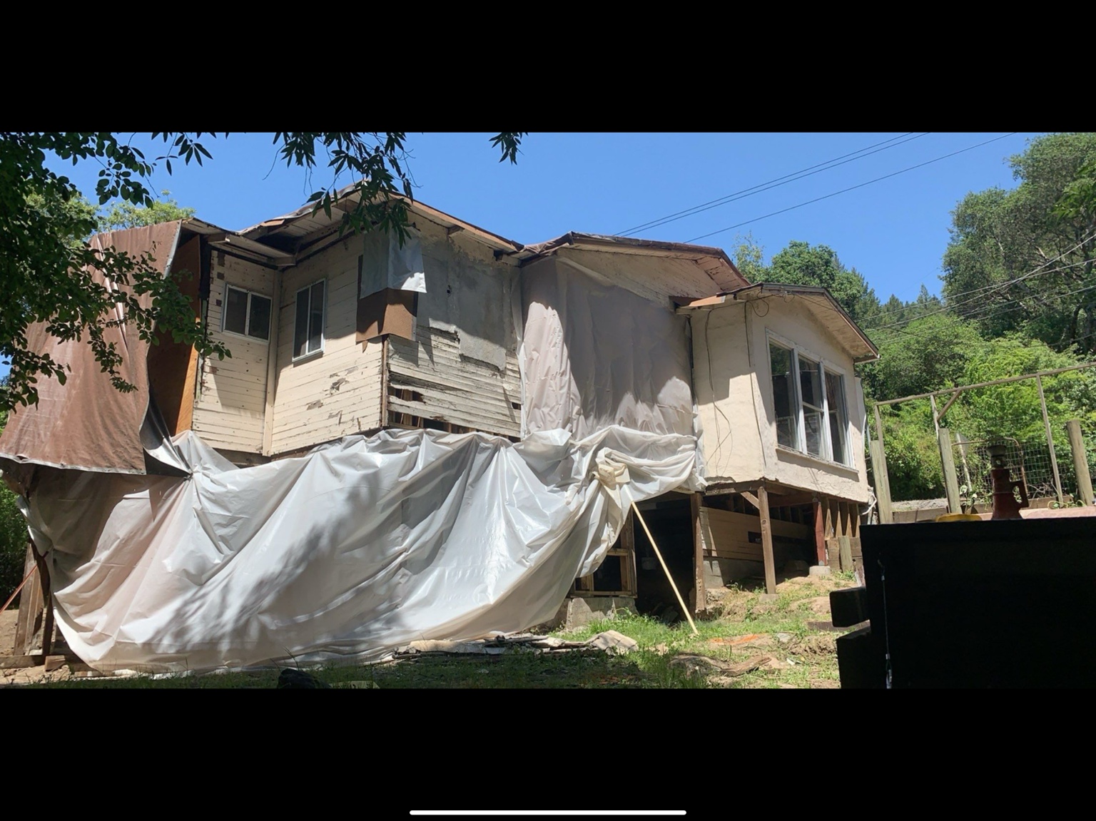 Home exterior when heavy restoration work began